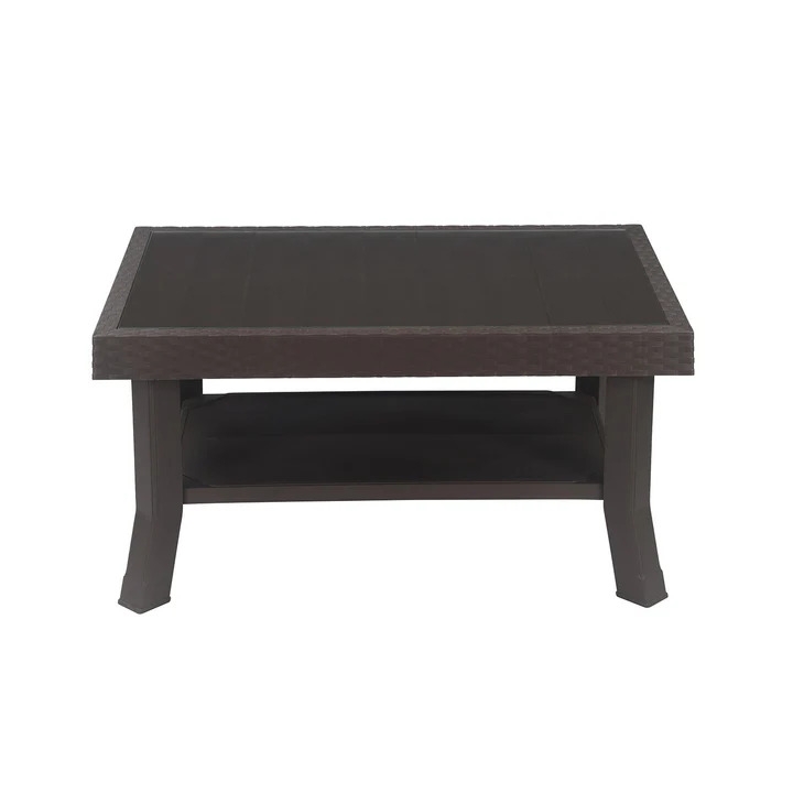 Center Table 1 Cane & Glass (Weather Brown)