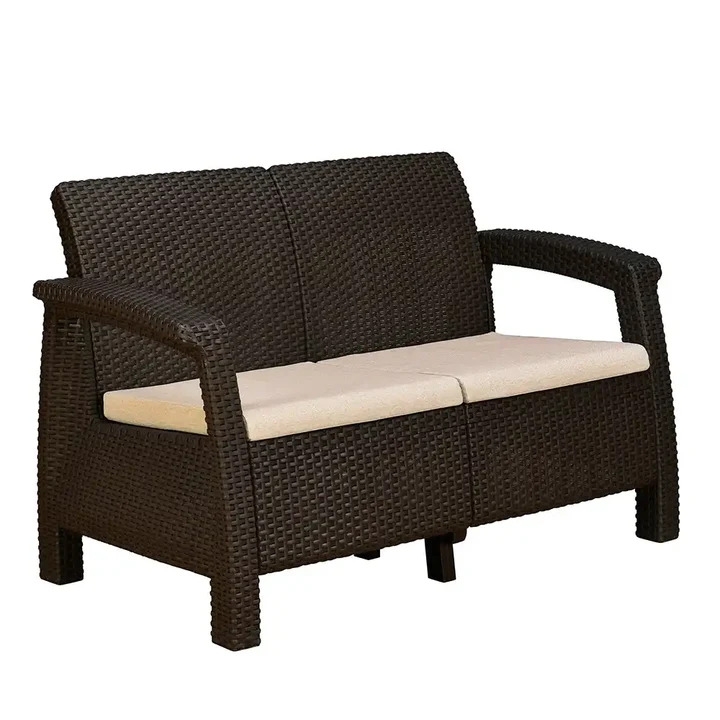 Goa Two Seater Plastic Sofa Set with Cushion