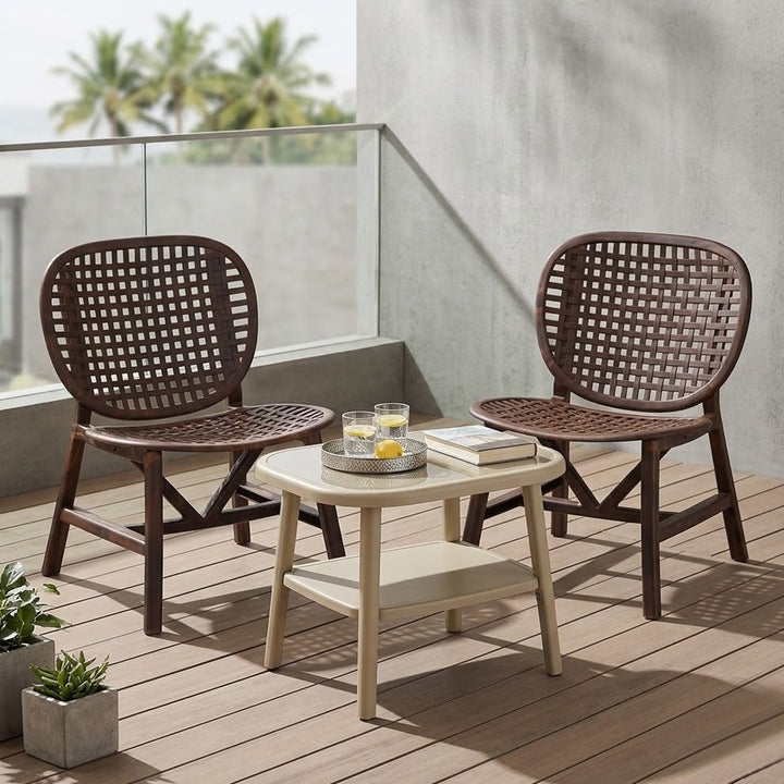 Nilkamal Arena Plastic Outdoor Set with 2 Chairs and 1 Table