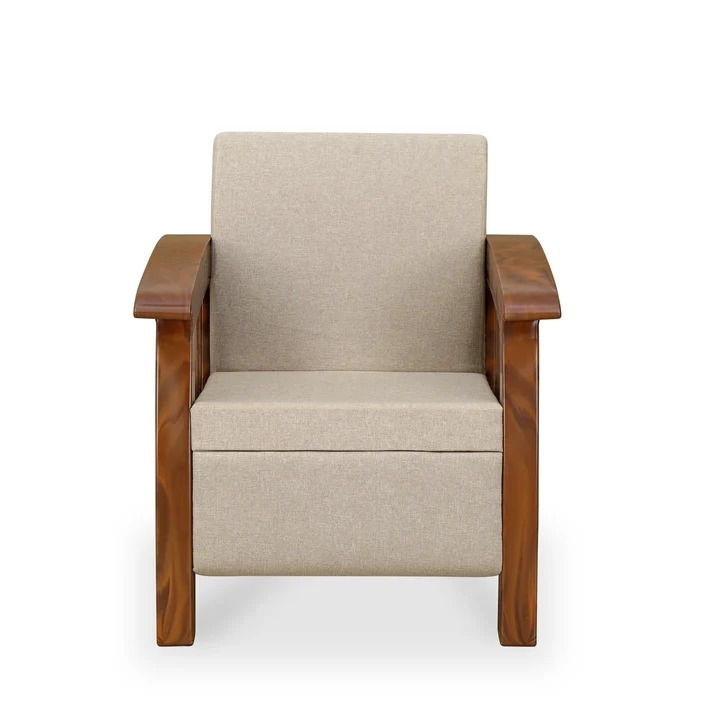 Aspire 1 Seater Plastic Sofa (Walnut)