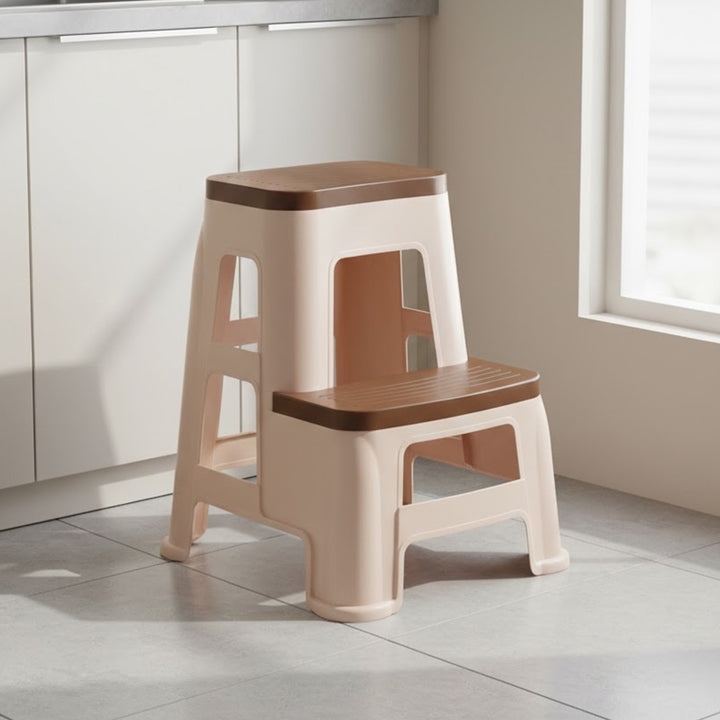 Nilkamal Step Stool 31 (Basket Beach / Rattan Dark Beige)