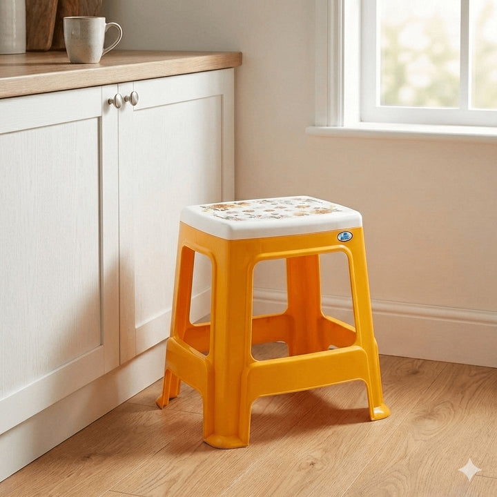 Nilkamal Floral Top Plastic Stool