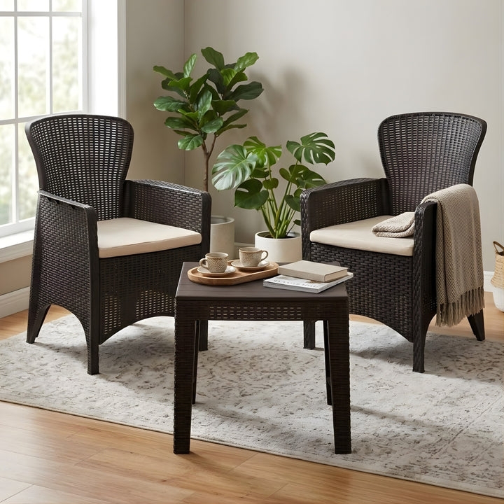 Nilkamal Breeze Center Table with Glass (Season Rust Brown)