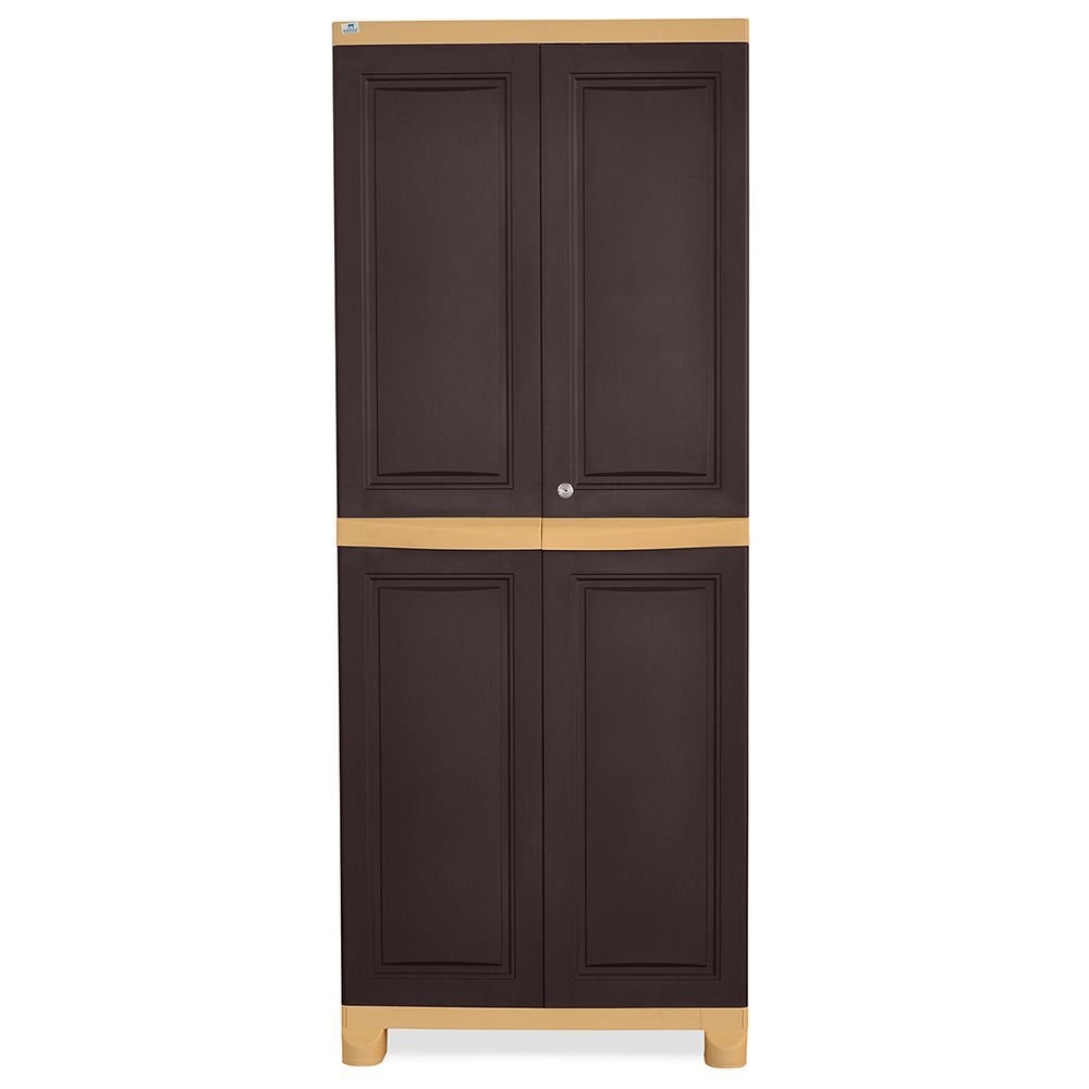 Nilkamal Freedom Big 1 (FB1) Plastic Storage Cabinet (Weathered Brown and Biscuit)